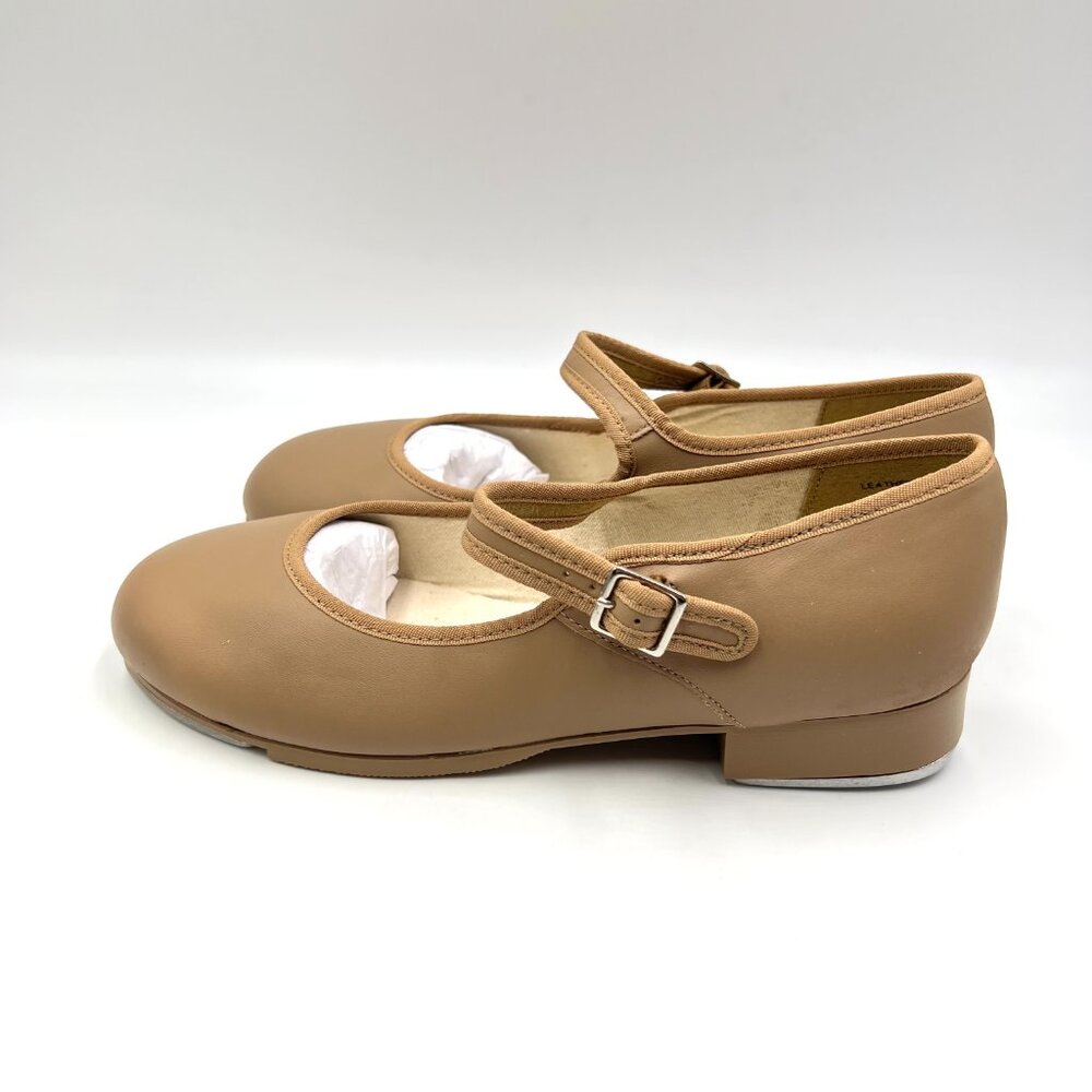 Capezio Womensā Size 7 7M 3800 Mary Jane Caramel Tan Buckled Dance Tap Shoes - Picture 6 of 12